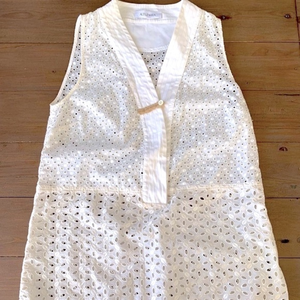 Altuzarra ivory top with floral pattern NWOT